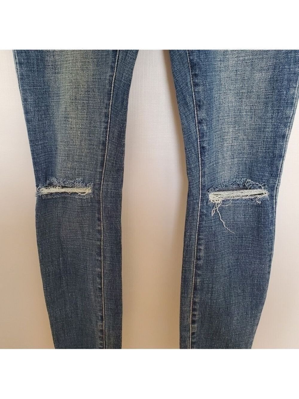 ONE X ONE TEASPOON HIGH WAIST FREEBIRD II SKINNEY JEAN DISTRESS BUSTED KNEES 25 - Picture 4 of 16